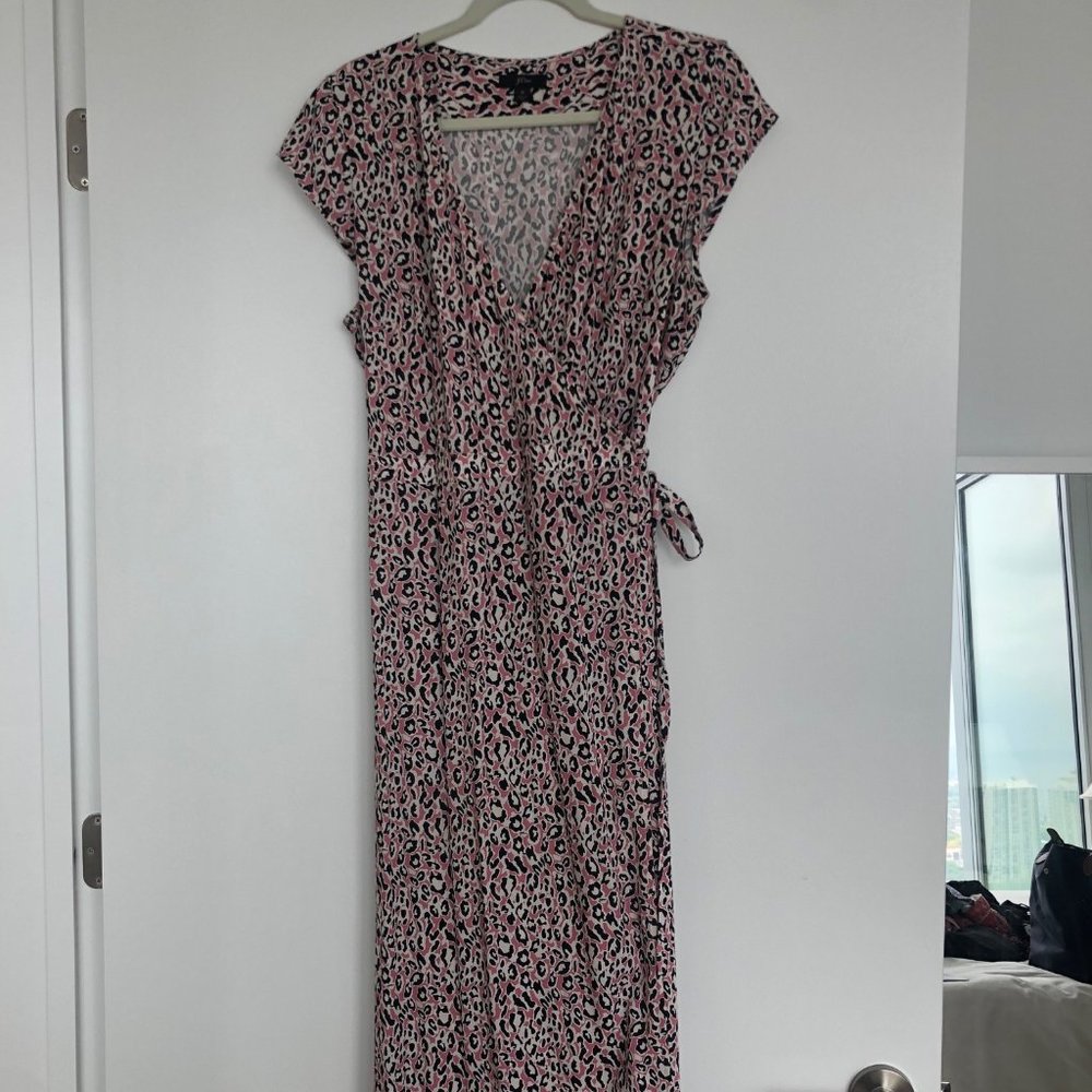 Jcrew Cheetah Midi Dress